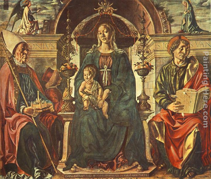 Madonna with the Child and Saints painting - Francesco del Cossa Madonna with the Child and Saints art painting